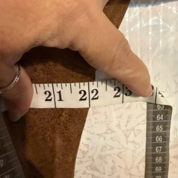 Chicos Jacket Women Medium Brown Distressed Double Breasted Faux Leather Moto 2 - Picture 6 of 9